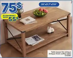 Rossy Antique finish coffee table offer