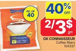 Rossy GK CONNAISSEUR Coffee filters offer
