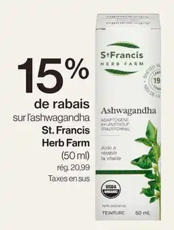 Avril sur l'ashwagandha St. Francis Herb Farm offer