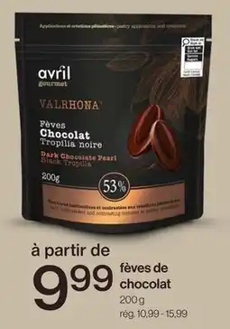 Avril Avril fèves de chocolat offer