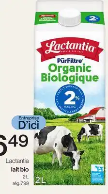 Avril Lactantia lait bio offer