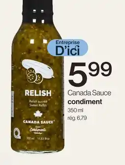 Avril Canada Sauce relish offer