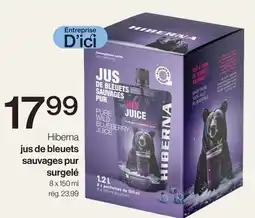 Avril Hiberna jus de bleuets sauvages pur surgelé offer