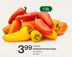 Avril Québec minipoivrons doux bios offer
