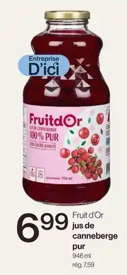 Avril Fruit d'Or jus de canneberge pur offer