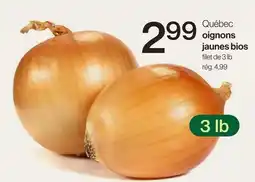 Avril Québec oignons jaunes bios offer