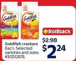 Walmart Goldfish crackers offer