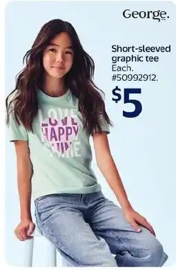 Walmart George short-sleeved graphic tee offer