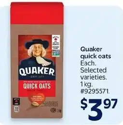 Walmart Quaker quick oats offer