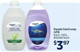 Walmart Equate hand soap refill offer