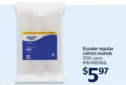 Walmart Equate regular cotton rounds offer