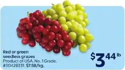 Walmart seedless grapes offer