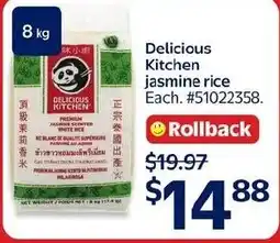 Walmart Delicious Kitchen jasmine rice offer