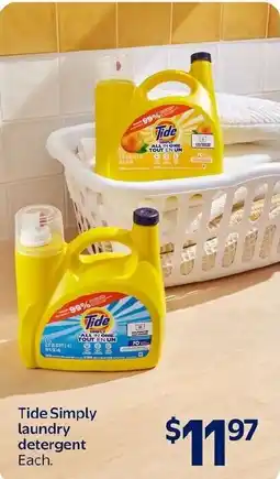 Walmart Tide Simply laundry detergent offer