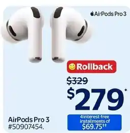 Walmart Apple AirPods Pro 3 offer