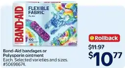 Walmart Band-Aid bandages or Polysporin ointment offer