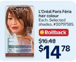 Walmart L'Oréal Paris Féra hair colour offer