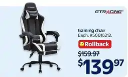 Walmart Gtracing gaming chair offer