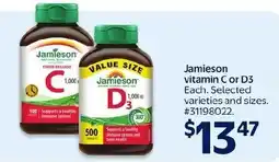 Walmart Jamieson vitamin C or D3 offer