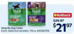 Walmart Vitalife dog treats offer