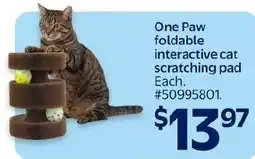 Walmart One Paw foldable interactive cat scratching pad offer