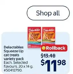 Walmart Delectables squeeze up cat treats offer