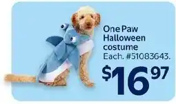 Walmart One Paw Halloween costume offer