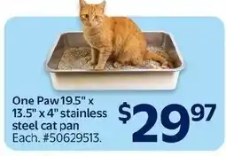 Walmart One Paw stainless steel cat pan offer