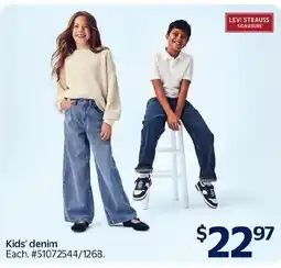 Walmart Levi Strauss Signature kids' denim offer