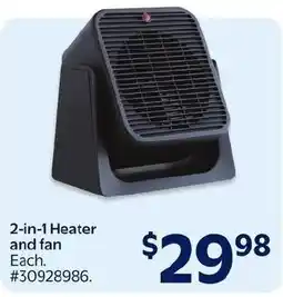 Walmart 2-in-1 Heater and fan offer