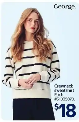 Walmart George crewneck sweatshirt offer
