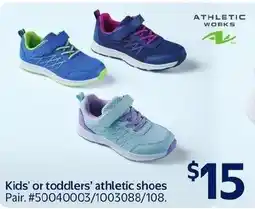 Walmart Athletic Works kids' or toddlers' athletic shoes offer