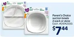 Walmart Parent's Choice suction bowls offer