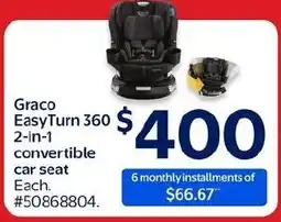 Walmart Graco EasyTurn 360 convertible car seat offer