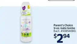 Walmart Parent's Choice baby bottle offer