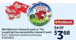 Walmart Mini Babybel cheese 6-pack or The Laughing Cow spreadable cheese 8-pack offer