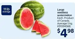 Walmart Large seedless watermelon offer