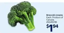 Walmart Broccoli crowns offer