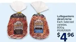 Walmart La Baguetterie sliced miche offer