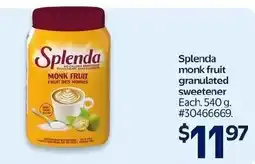 Walmart Splenda monk fruit granulated sweetener offer