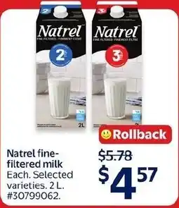 Walmart Natrel fine-filtered milk offer