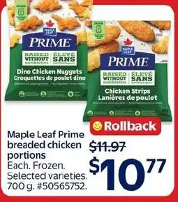 Walmart Maple Leaf Prime breaded chicken portions offer