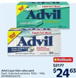 Walmart Advil Liqui-Gels offer