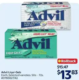 Walmart Advil Liqui-Gels offer