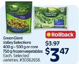 Walmart Green Giant Valley Selections offer