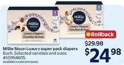Walmart Millie Moon Luxury super pack diapers offer