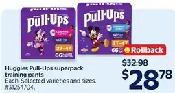 Walmart Huggies Pull-Ups superpack training pants offer