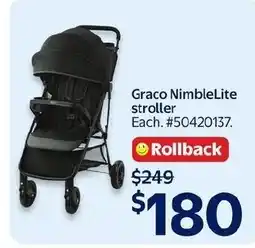 Walmart Graco NimbleLite stroller offer