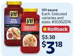 Walmart VH sauce offer