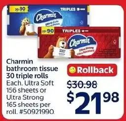Walmart Charmin bathroom tissue offer